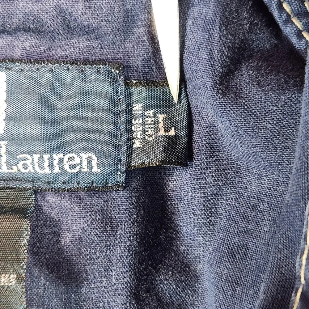 Polo Ralph Lauren Jacket Mens Large Blue Hooded Swimwear Windbreaker Full Zip